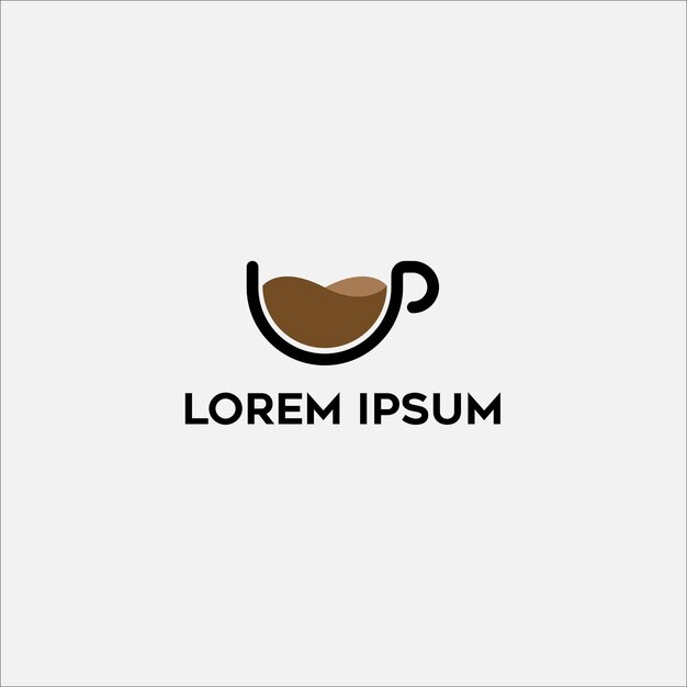 Ilustração vetorial de design de logotipo de café