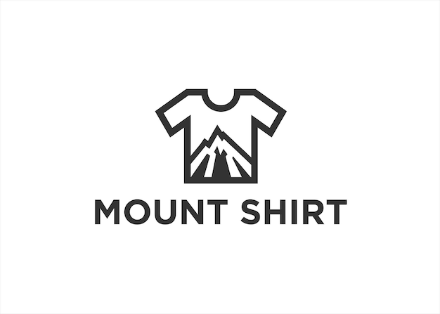 Ilustração vetorial de design de logotipo de camiseta de montanha