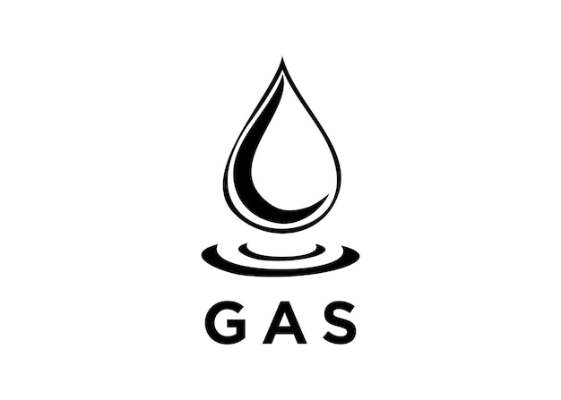 Ilustração vetorial de design de logotipo de gás