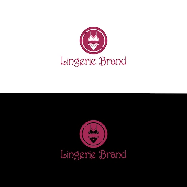 Vetor ilustração vetorial de design de logotipo de marca de moda lingerie