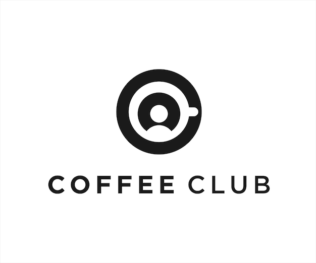 Ilustração vetorial de design de logotipo de pessoas de café