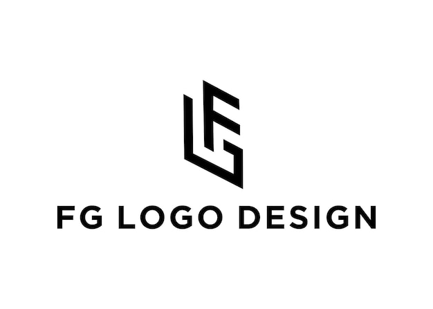 Vetor ilustração vetorial de design de logotipo fg