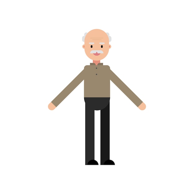 Ilustração vetorial de design de personagens de avô