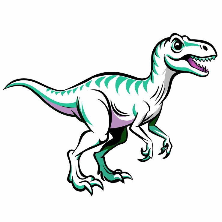 Vetor ilustração vetorial de dinossauro em fundo branco
