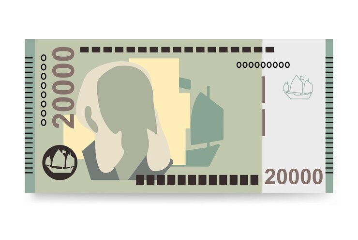 Ilustração vetorial de Dram armênio Conjunto de dinheiro da Armênia cédulas de pacote Dinheiro de papel 20000 AMD