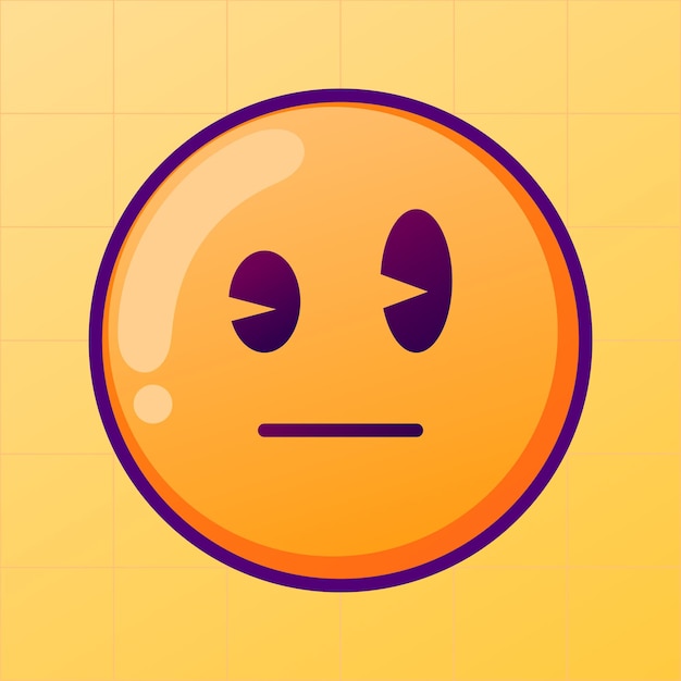 Ilustração vetorial de emoji com dúvida