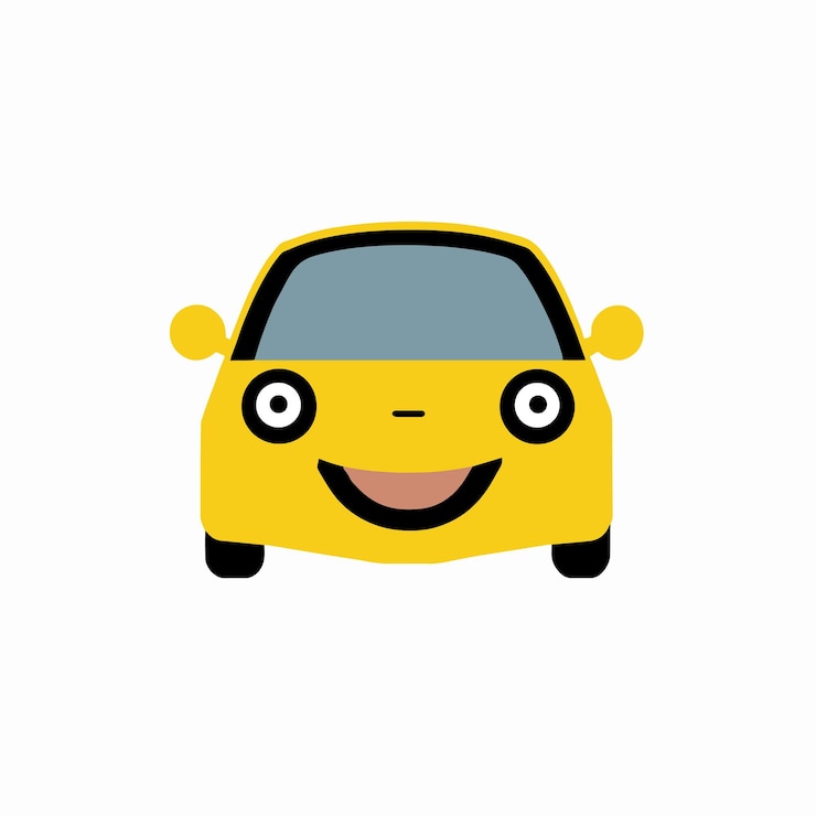 Vetor ilustração vetorial de emoji de carro