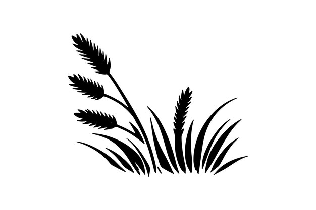Ilustração vetorial de ervas e flores