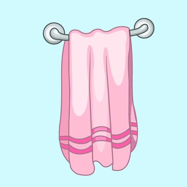 Vetor ilustração vetorial de estilo desenho animado de toalha pendurada