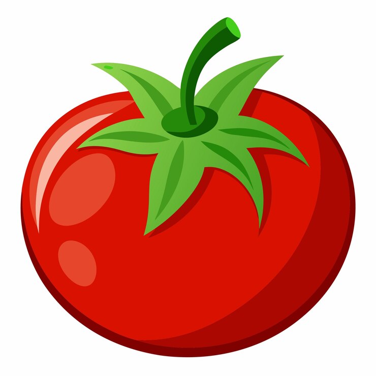 Vetor ilustração vetorial de estilo desenho animado de tomate clipart