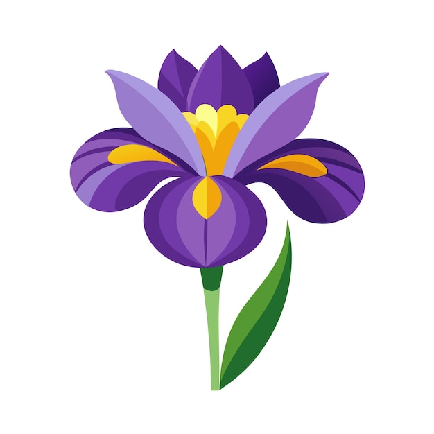 Ilustração vetorial de estilo plano de flor bonita