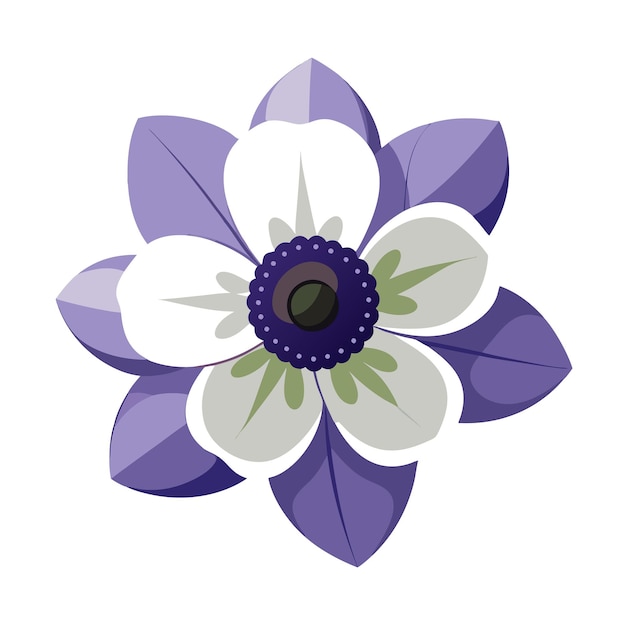 Ilustração vetorial de estilo plano de flor bonita
