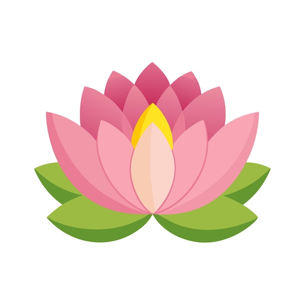 Ilustração vetorial de estilo plano de flor bonita