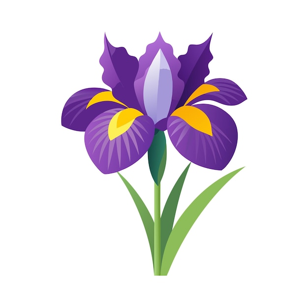 Ilustração vetorial de estilo plano de flor bonita