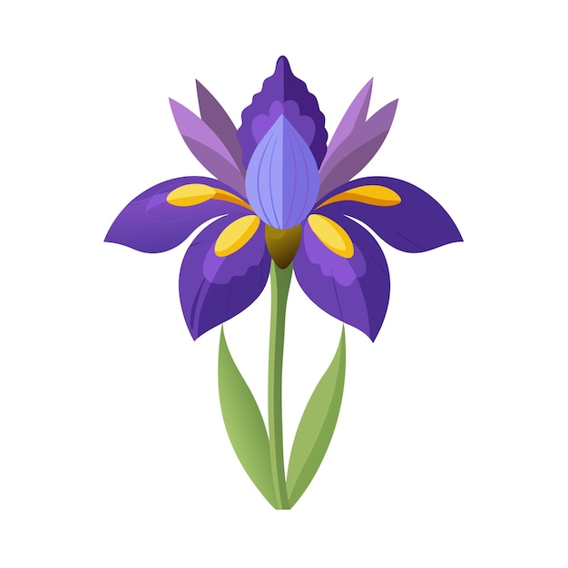 Ilustração vetorial de estilo plano de flor bonita