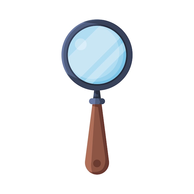 Ilustração vetorial de estilo plano de lupa em fundo branco