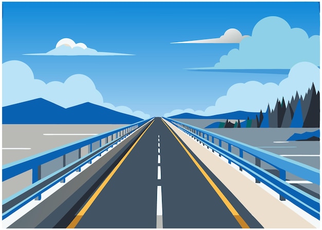 Ilustração vetorial de estradas rodoviárias