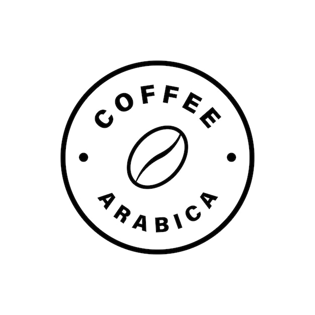 Ilustração vetorial de etiqueta de etiqueta de café arábica