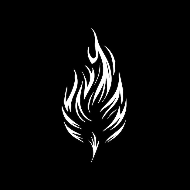 Vetor ilustração vetorial de fire minimalist e flat logo