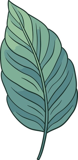 Ilustração vetorial de folhas masterclass em beleza naturala arte do detalhe perfeccionando o vetor de folhas