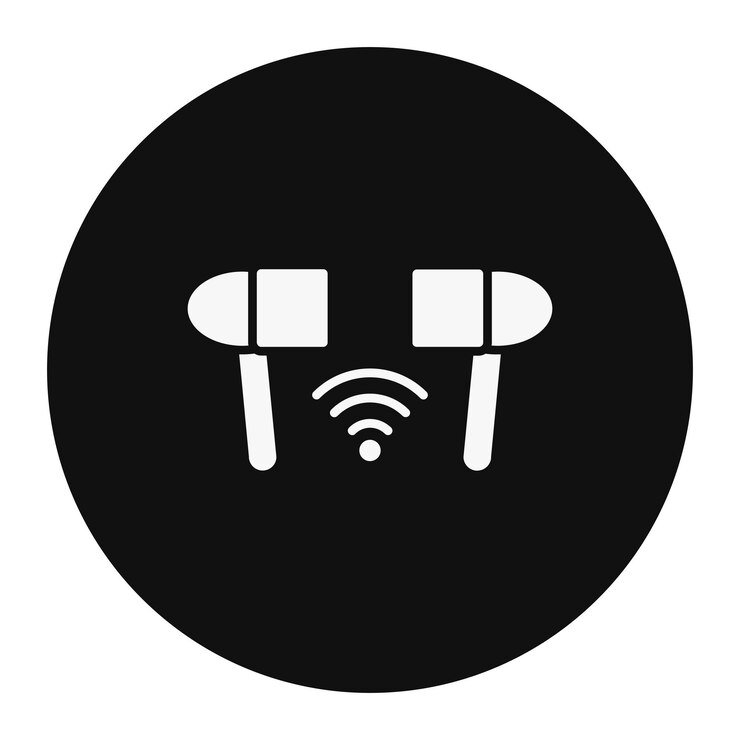Vetor ilustração vetorial de fones de ouvido sem fios
