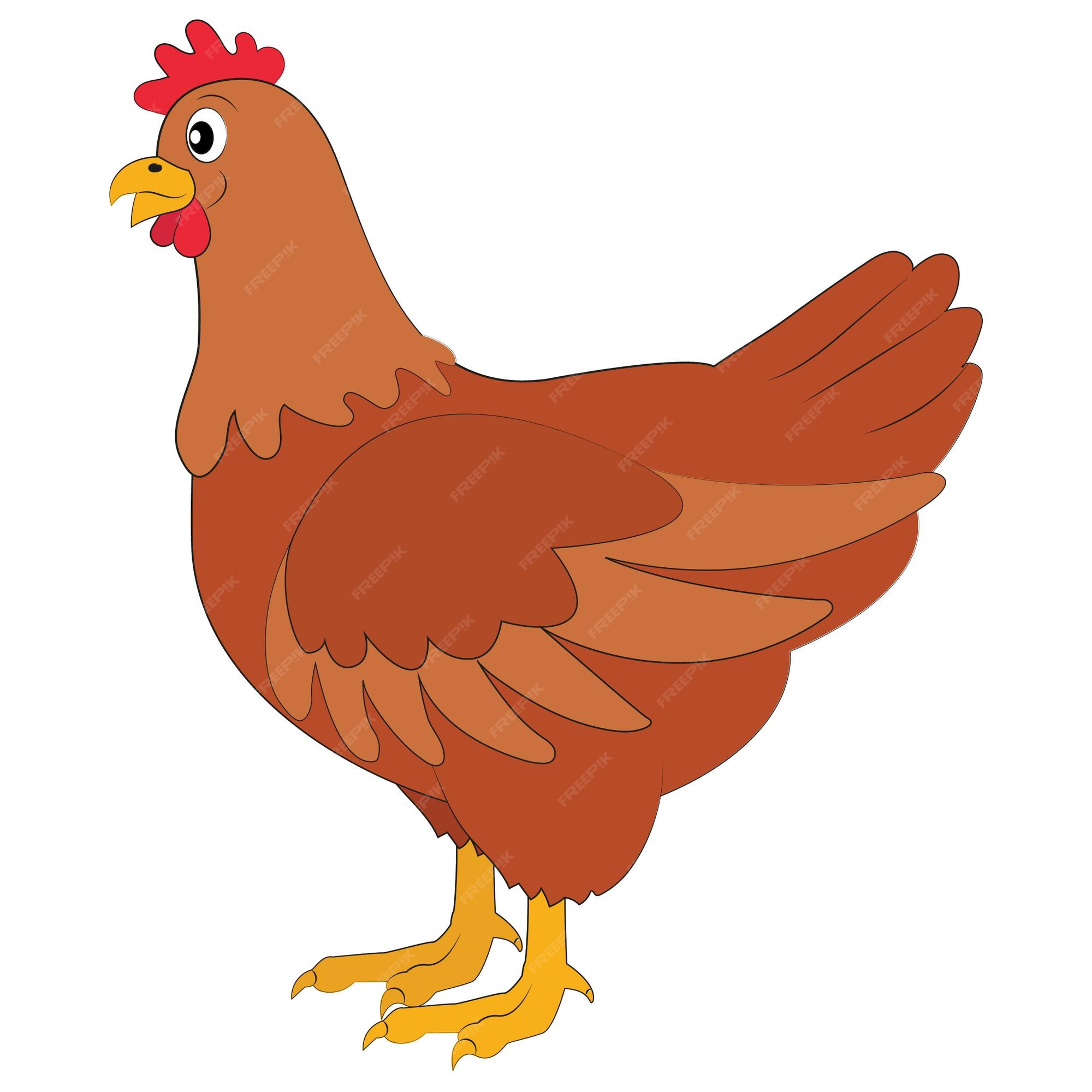 ilustração de clipart colorida de desenho de frango 6325865 Vetor