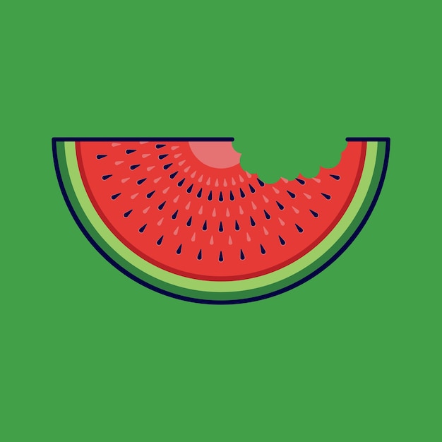 Vetor ilustração vetorial de frutas melancia