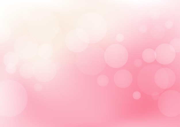 Ilustração vetorial de fundo de borracha de luz bokeh abstrata e gradiente rosa