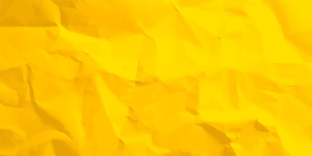 Ilustração vetorial de fundo de cor amarela colorida com textura de papel amassada áspera grunge antiga e em branco