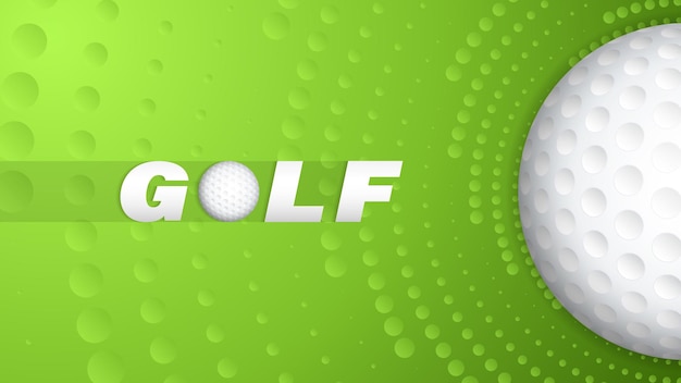 Vetor ilustração vetorial de fundo de saída de golfe com bola de golfe