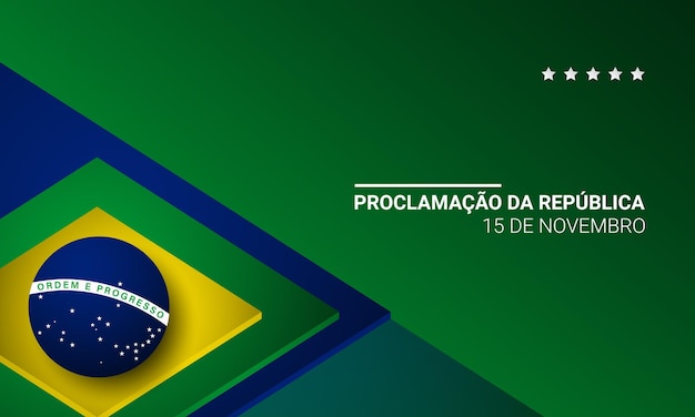 Vetor ilustração vetorial de fundo do dia da república do brasil