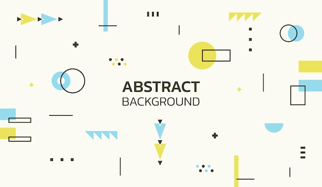 Ilustração vetorial de fundo geométrico abstrato azul e amarelo