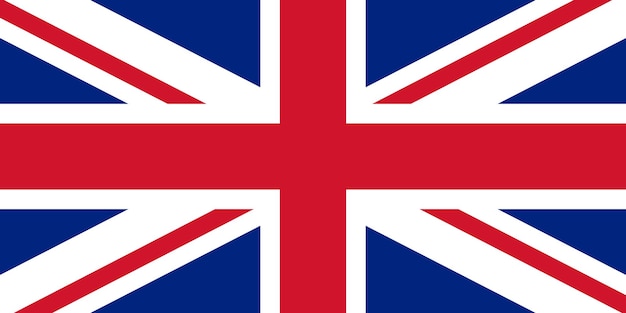 Ilustração vetorial de fundo sólido da bandeira do Reino Unido para design
