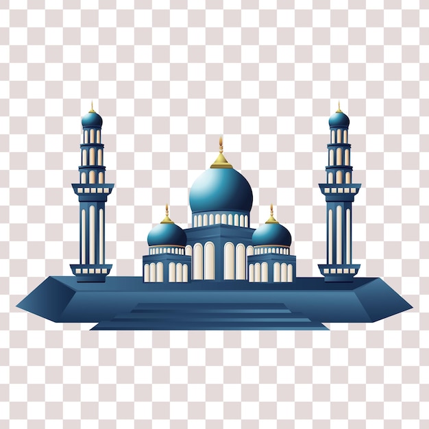 Ilustração vetorial de fundo transparente da mesquita