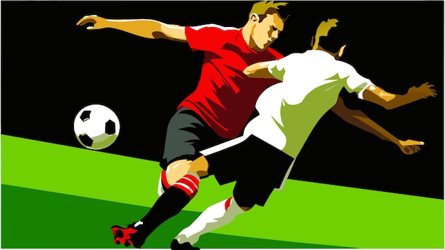 Ilustração vetorial de futebol