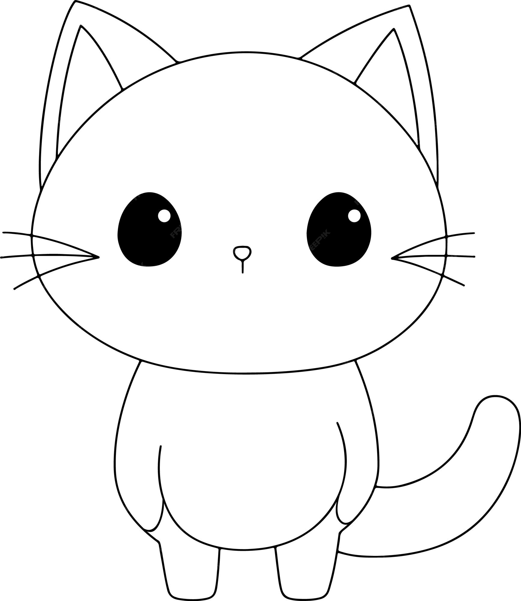 Desenhos para colorir de desenho de um gato preto do dia das