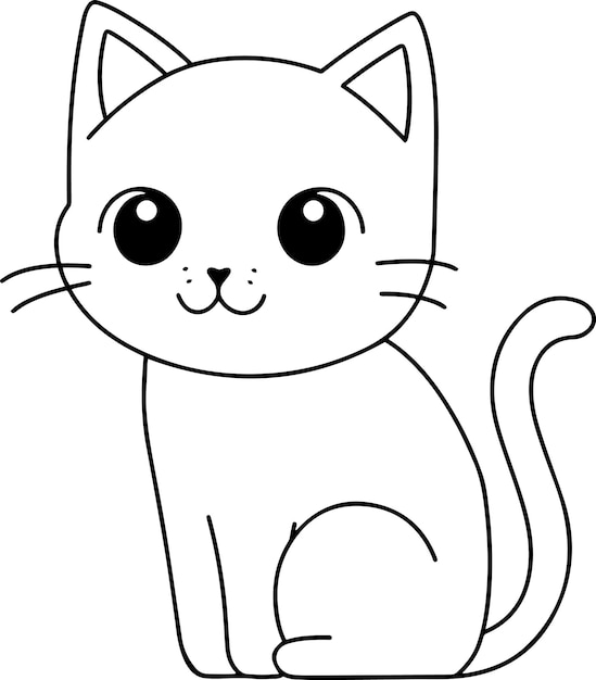 Desenhos para colorir de desenho de um gato preto do dia das