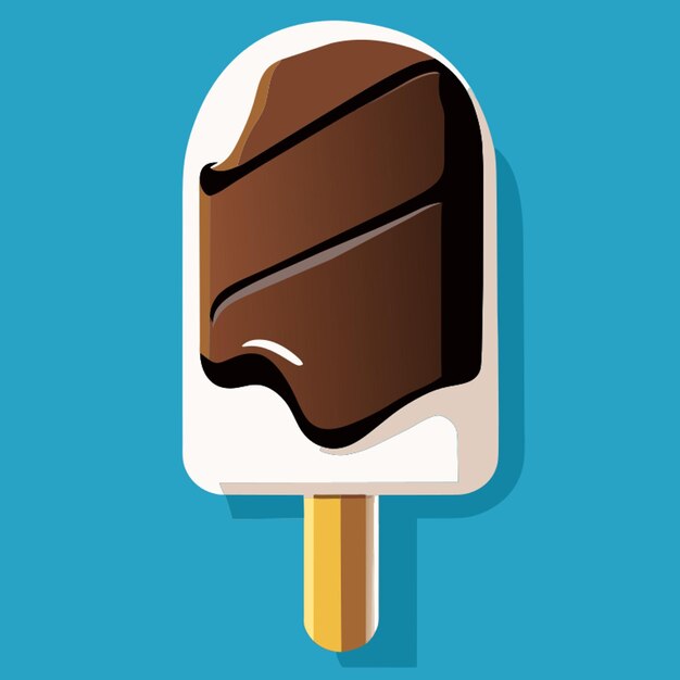 Vetor ilustração vetorial de gelado de chocolate