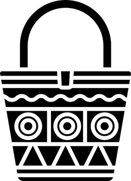 Ilustração vetorial de glifo sólido de saco