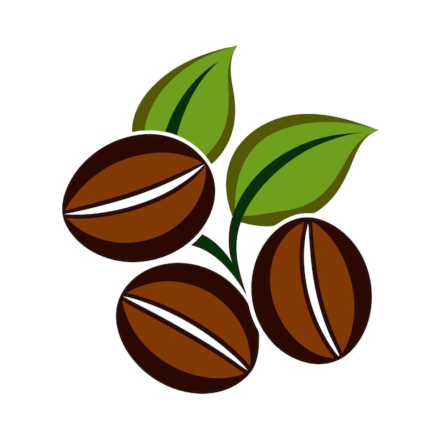 Ilustração vetorial de grãos de café