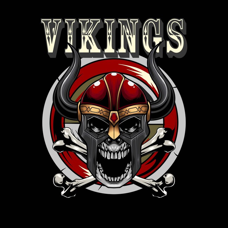 Vetor ilustração vetorial de guerreiro viking com desenho de estilo vintage