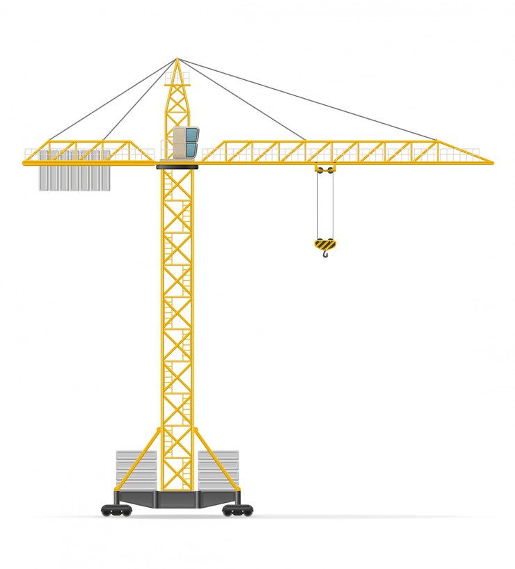 Vetor ilustração vetorial de guindaste de construção