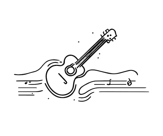 Vetor ilustração vetorial de guitarra