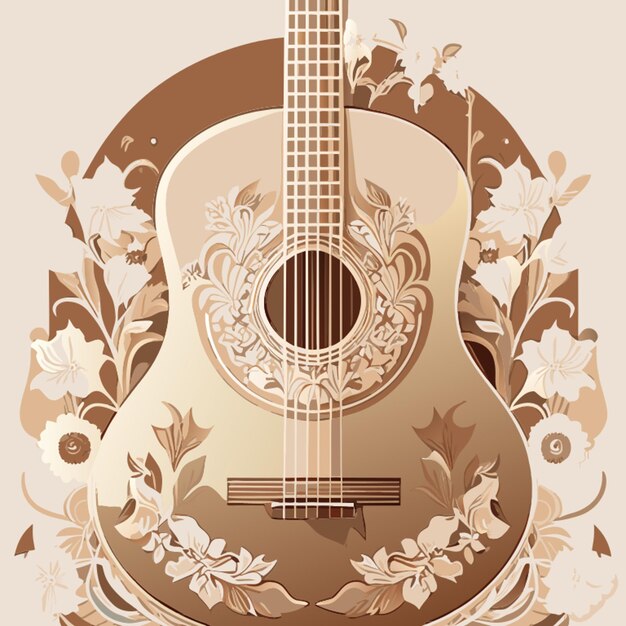 Vetor ilustração vetorial de guitarra