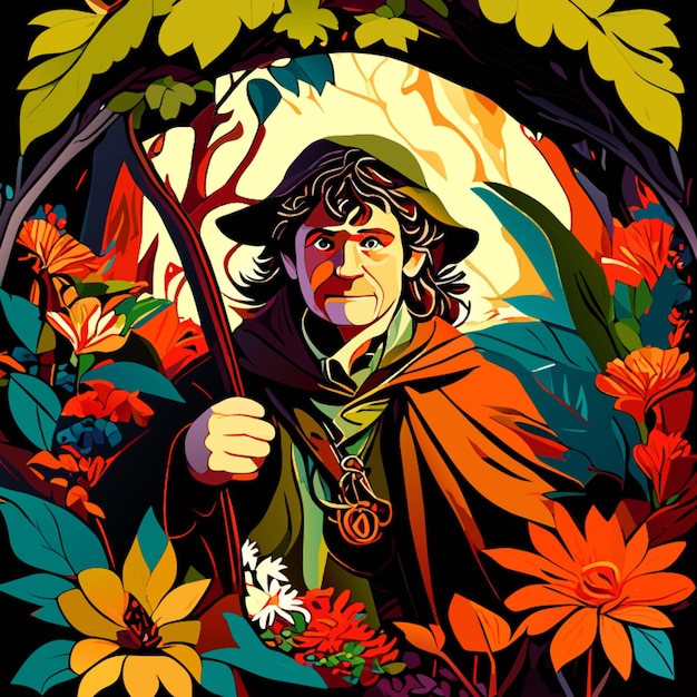 Ilustração vetorial de hobbit