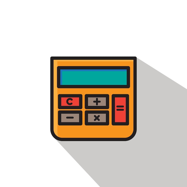 Ilustração vetorial de ícone de calculadora simples