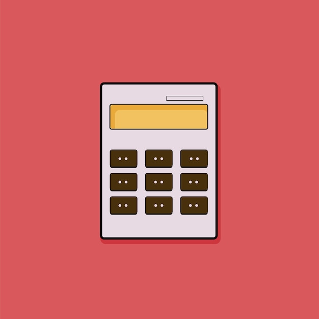 Ilustração vetorial de ícone de calculadora simples