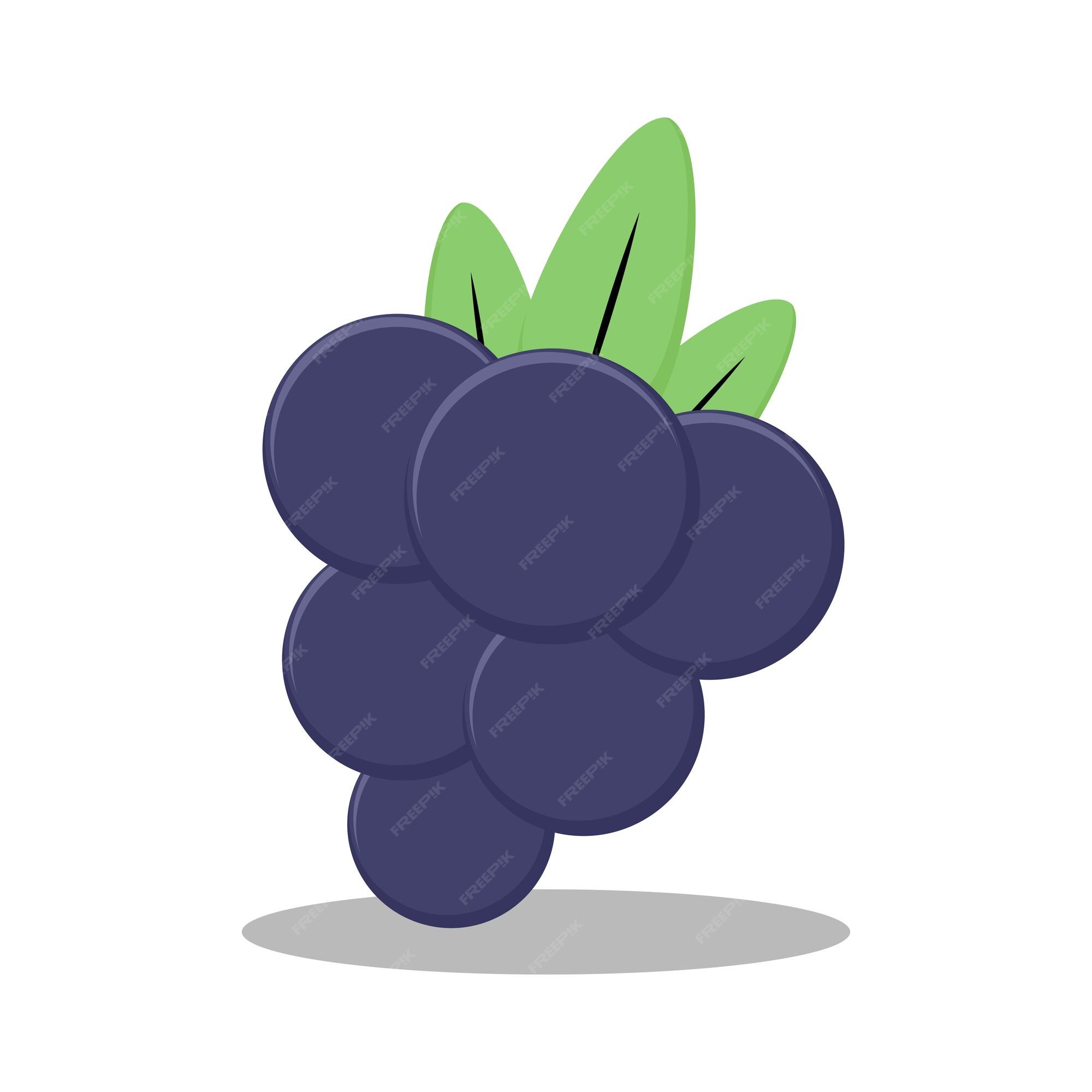 Um Monte De Uvas. Ilustração Deliciosa De Comida De Fruta. Modelo