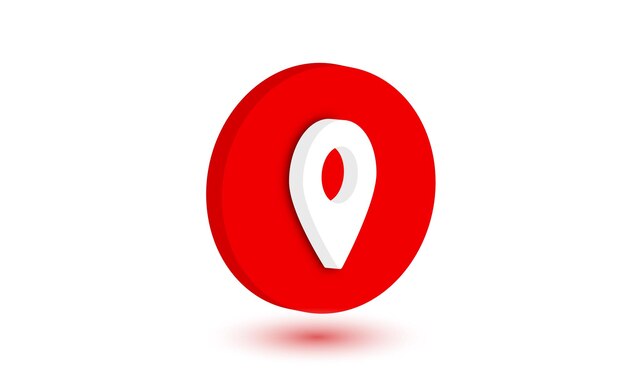 Ilustração vetorial de ícone de localização GPS 3D incrível