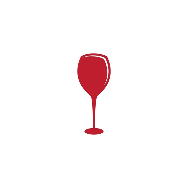 Ilustração vetorial de ícone de logotipo de vinho desenho plano